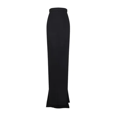 RICK OWENS LIDO BLACK LINEN SKIRT