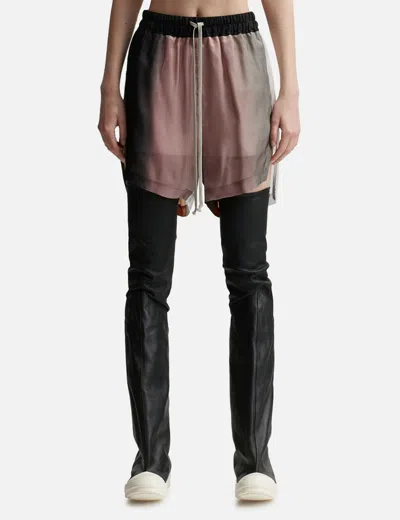 Rick Owens Gradient-effect Wide-leg Shorts In Multicolor