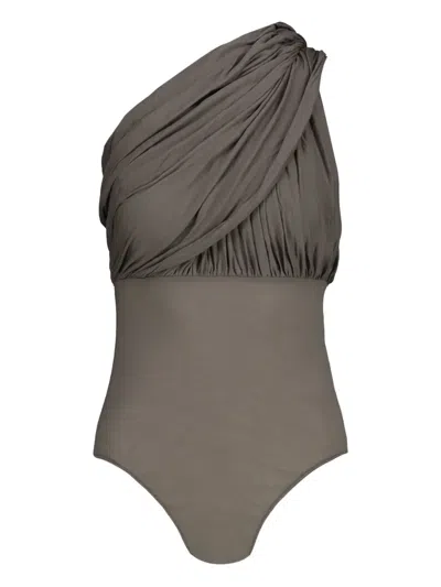 RICK OWENS LIDO DRAPED ASYMMETRIC BODYSUIT