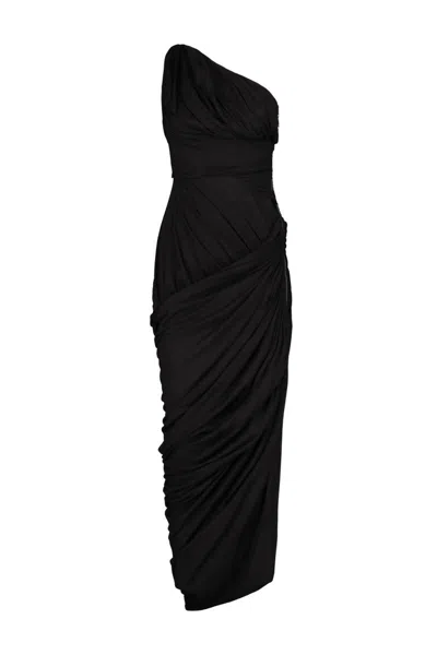 Rick Owens Lido Draped Gown Clothing In Black