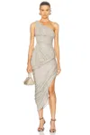 Rick Owens Lido Draped Gown In Pearl