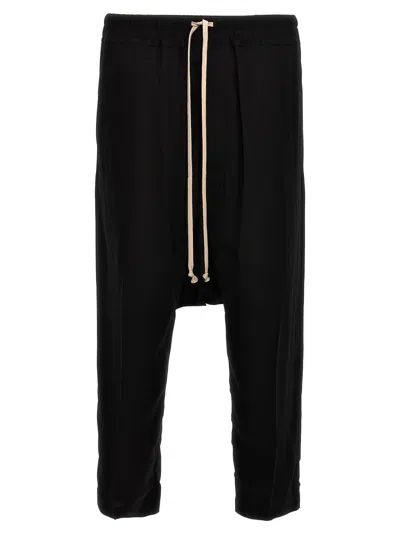 Rick Owens 'lido Drawstring Cropped' Pants In Black