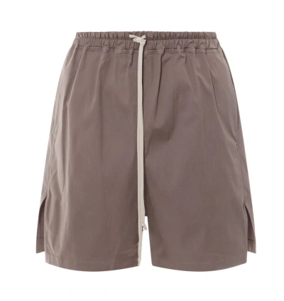 Rick Owens Lido Drawstring Shorts In Grey