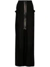 Rick Owens Lido Drawstring Wide-leg Trousers In Schwarz