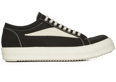 Pre-owned Rick Owens Lido Drkshdw Vintage Low (women's) Sneakers In Black/milk In Multi