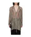 Rick Owens Lido Larry Silk Shirt In Gray