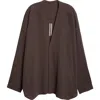 Rick Owens Lido Larry Virgin Wool Shirt In Brown