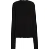 Rick Owens Lido Long Sleeve Cotton T-shirt In Black