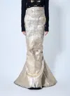 Rick Owens Lido Maxi Skirt In Gold