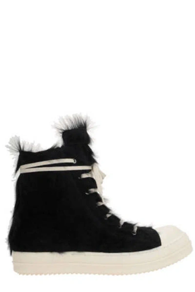 Rick Owens Lido Runway Sneakers In 911 Black/milk/milk