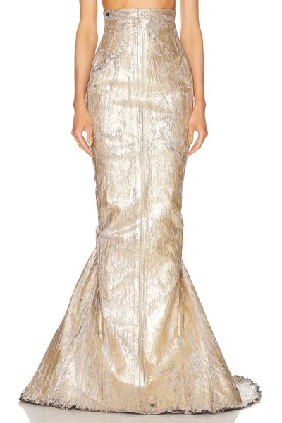 Rick Owens Lido Skirt In Gold