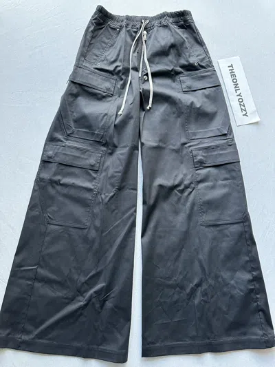 Pre-owned Rick Owens Lido Ss24  Cargobelas Pants Black Te Size It 50