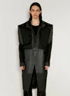 Rick Owens Black Button Coat In Black
