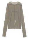 Rick Owens Lido Top T-shirt In Gray