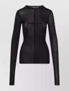 Rick Owens Fitted High Neck Top In Luxurious Cupro-elastane Blend