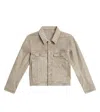 Rick Owens Lido Trucker Cotton-blend Jacket In Grey