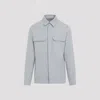 Rick Owens Work Shirt With Double Stitching And Flap Pockets In Light Blue