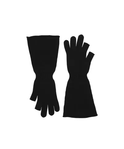 Rick Owens Lightweight Knitted Gloves In Black