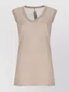 Rick Owens Lightweight Sleeveless V-neck Top In Neutral