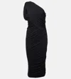 RICK OWENS LILIES AMIRA DRAPED JERSEY MIDI DRESS