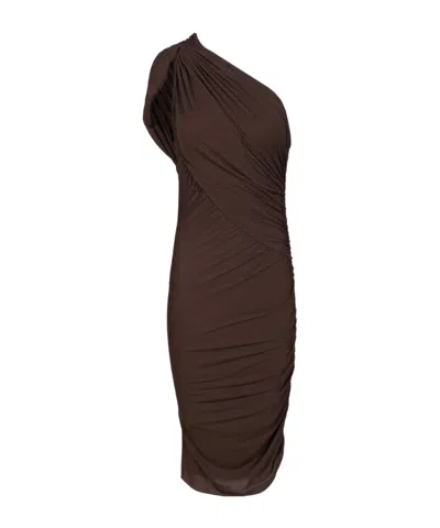 RICK OWENS RICK OWENS LILIES AMIRA GATHERED SHORT DRESS