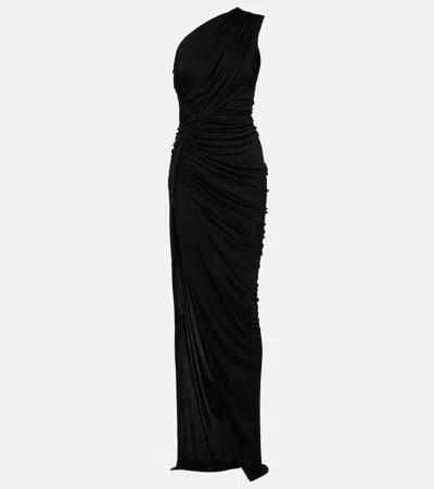 Rick Owens Lilies Avra Ruched Gown In Black