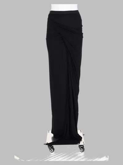 Rick Owens Lilies Black 100% Viscose Mini Skirt