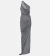 Rick Owens Lilies Hydra Draped Gown In Grey