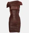 Rick Owens Lilies Lola Minidress In Brown