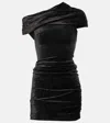 Rick Owens Lilies Lola Velvet Minidress In Black