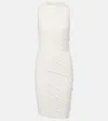 Rick Owens Lilies Luna Gathered Minidress In Grey