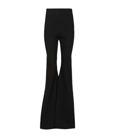 Rick Owens Lilies Mid-rise Flared-leg Pants In Black