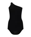 Rick Owens Black Solid One Shoulder Top In Black