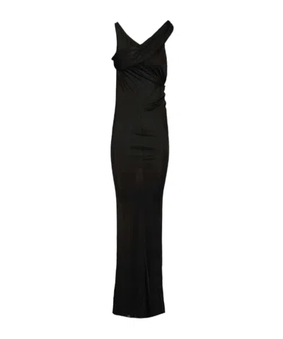 RICK OWENS RICK OWENS LILIES SAHARA V-NECK GOWN DRESS