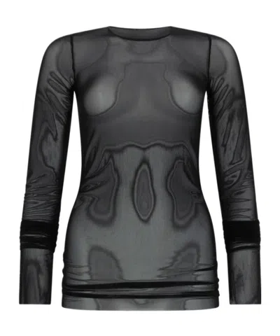 RICK OWENS RICK OWENS LILIES SHEER LONG-SLEEVE TOP