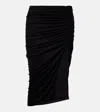 Rick Owens Lilies Svita Midi Skirt In Black