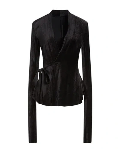 Rick Owens Lilies Woman Jacket Black Size 10 Viscose, Polyamide