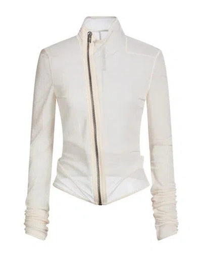 Rick Owens Lilies Woman Jacket Cream Size 8 Polyester In White