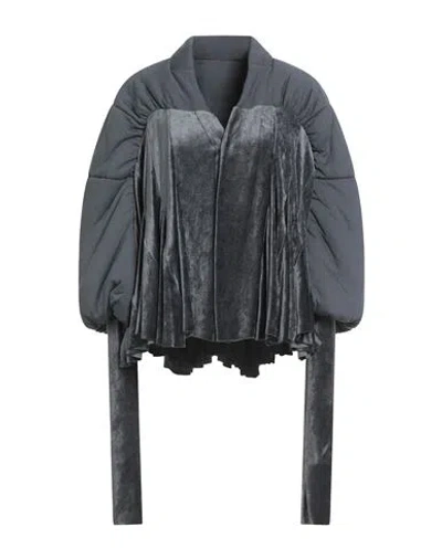 Rick Owens Lilies Woman Jacket Grey Size 4 Viscose, Polyacrylic In Gray