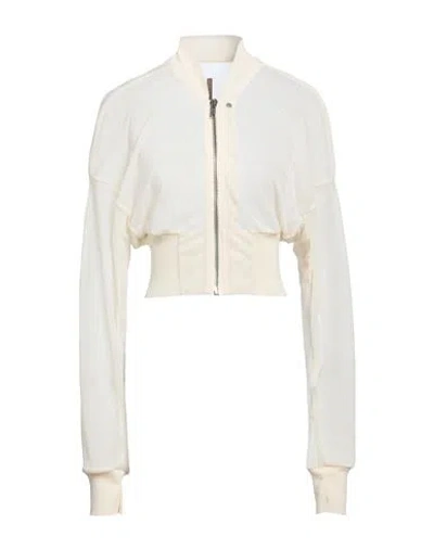 Rick Owens Lilies Woman Jacket Ivory Size 2 Polyester In Neutral