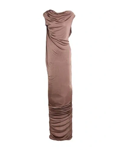 Rick Owens Lilies Woman Maxi Dress Antique Rose Size 6 Viscose In Pink