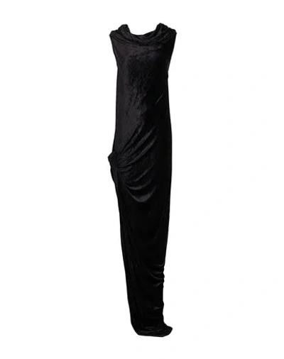 Rick Owens Lilies Woman Maxi Dress Black Size 10 Viscose, Polyamide