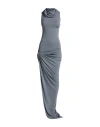 Rick Owens Lilies Woman Maxi Dress Grey Size 4 Viscose, Polyamide, Elastane In Gray