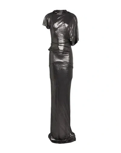 Rick Owens Lilies Woman Maxi Dress Gunmetal Size 4 Viscose, Elastane In Black