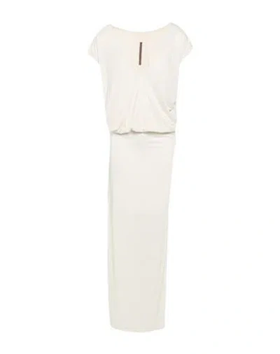Rick Owens Lilies Woman Maxi Dress Ivory Size 6 Viscose In Neutral