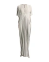 Rick Owens Lilies Woman Maxi Dress Light Grey Size 2 Viscose, Elastane