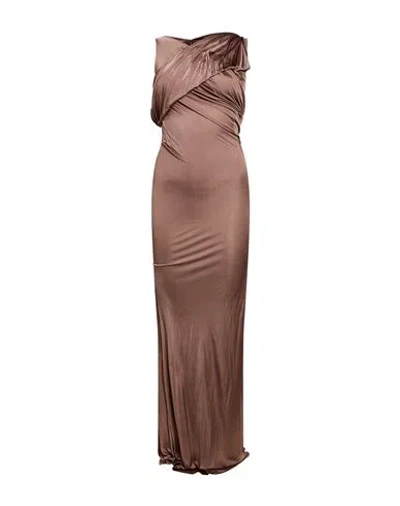 Rick Owens Lilies Woman Maxi Dress Mauve Size 4 Viscose In Brown