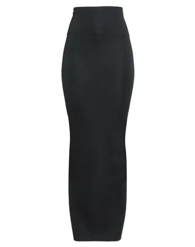 Rick Owens Lilies Woman Maxi Skirt Black Size 4 Polyester, Elastane