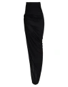 Rick Owens Edfu Twist-side Split Asymmetric Skirt In Black