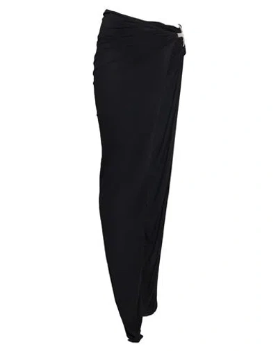 Rick Owens Lilies Woman Maxi Skirt Black Size 6 Viscose, Polyamide, Elastane